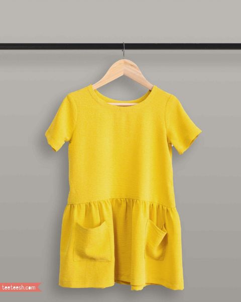 تصویر  پیراهن ابروبادی زرد