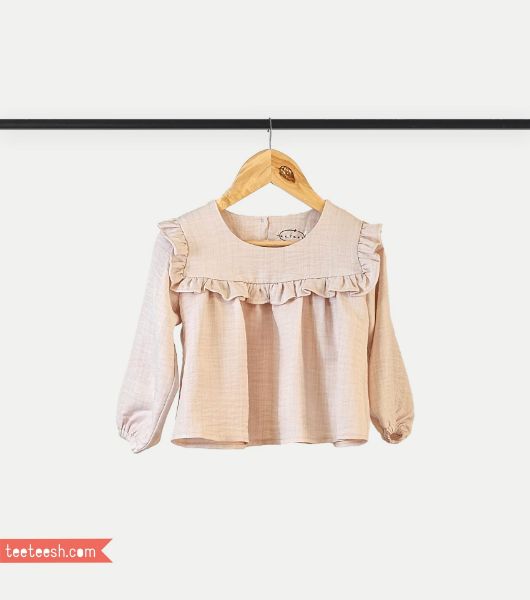 تصویر  بلوز لینن صورتی