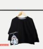 تصویر  کراپ مشکی طرح stich with cofee