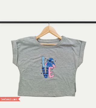 تصویر  تیشرت طوسی طرح stich