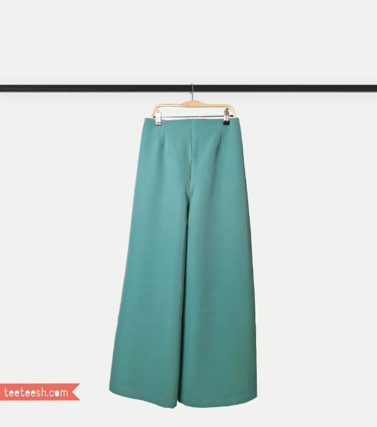 تصویر  شلوار دمپا گشاد سبز روشن