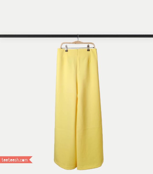 تصویر  شلوار دمپا گشاد زرد