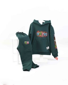 تصویر  ست هودی شلوار طرح ماینکرافت