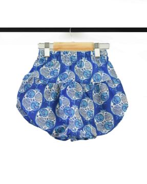 تصویر  دامن قارچی طرح انار آبی