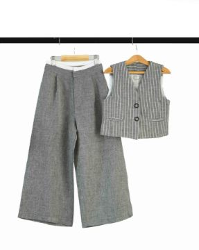 تصویر  ست جلیقه شلوار راهدار مشکی